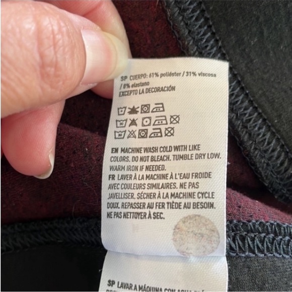 American Eagle Flex Zip Sweatshirt Burgundy Gray Heavyweight Hoodie Winter Gift - Picture 6 of 16